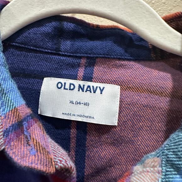 Sponge Bob Square Pants Plaid Flannel Button Down Shirt Kids XL Unique Be Kind - Picture 3 of 5